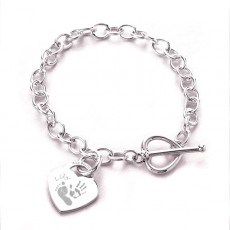 Fingerprint Jewellery: Silver Heartprints