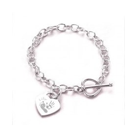 Fingerprint Jewellery: Silver Heartprints